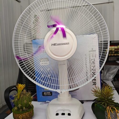 2 DEFENDER Rechargeable Table Fan AC/DC Auto